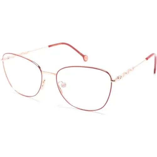 Goldene Optische Brille, Stilvoll und vielseitig - Carolina Herrera - Modalova