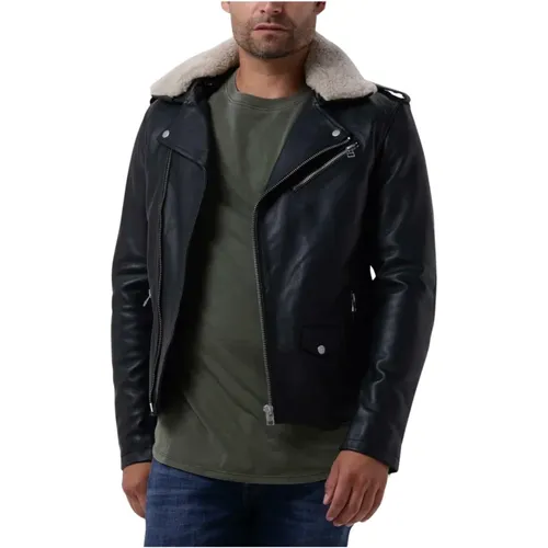 Herren Lederjacke Gallery544 Schwarz , Herren, Größe: S - Goosecraft - Modalova