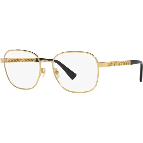 Goldene Brillenfassung , unisex, Größe: 56 MM - Versace - Modalova