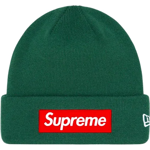 Limited Edition Box Logo Beanie Dark Pine , unisex, Sizes: ONE SIZE - Supreme - Modalova