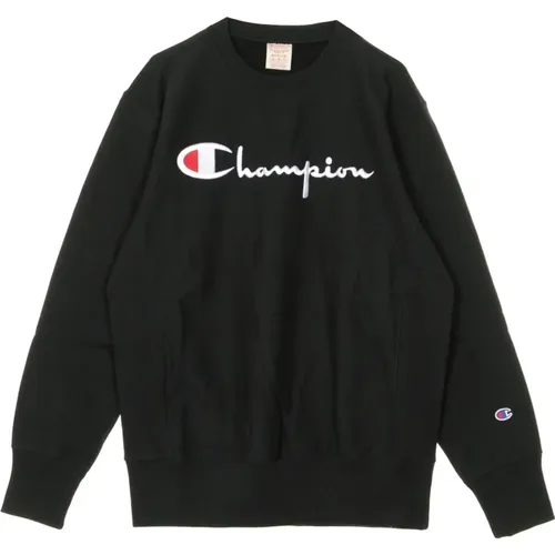 Schwarzer Leichter Crewneck Sweatshirt - Champion - Modalova