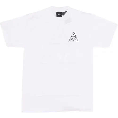 Triangle Tee Weiß Kurzarm T-shirt , Herren, Größe: L - HUF - Modalova