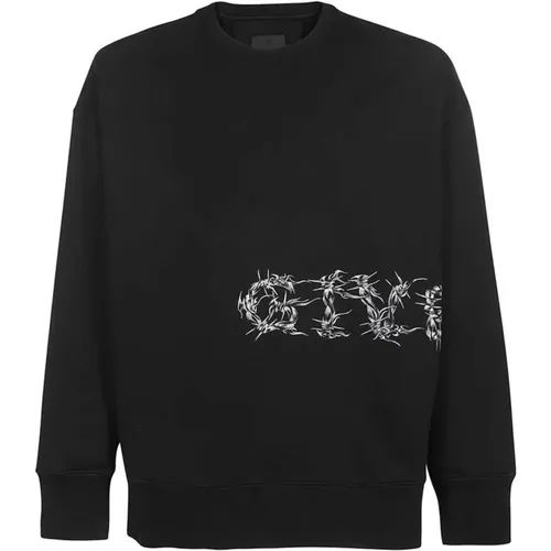 Logo Sweatshirt mit Rippbündchen , Herren, Größe: L - Givenchy - Modalova
