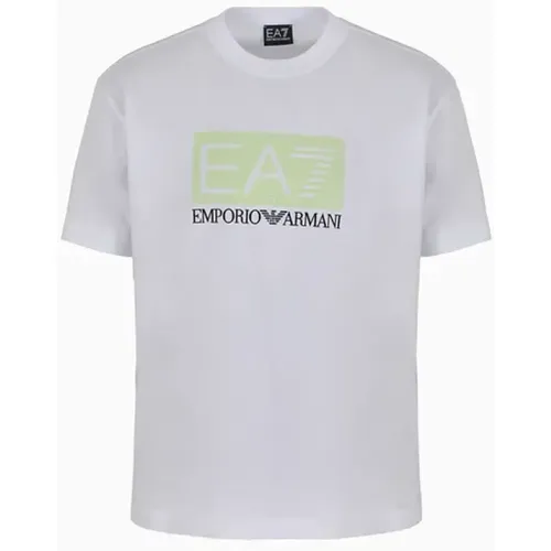 Comfortable Short Sleeve T-shirt with EA7 Logo , male, Sizes: XL - Emporio Armani EA7 - Modalova