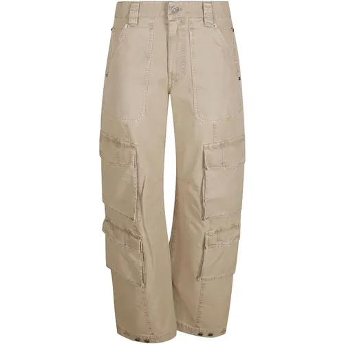 Cargo Cotton Garment Dyed Pants , female, Sizes: XS - Golden Goose - Modalova