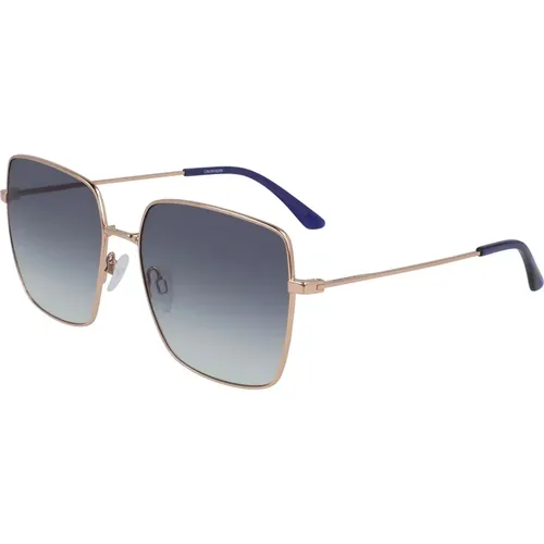 Rose Gold/Blue Shaded Sunglasses,Gold/Violet Shaded Sunglasses,Schwarz/Dunkelgrau Getönte Sonnenbrille - Calvin Klein - Modalova