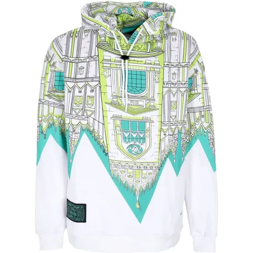 Milan Cathedral Print Hooded Sweatshirt , male, Sizes: L, M - Dolly Noire - Modalova