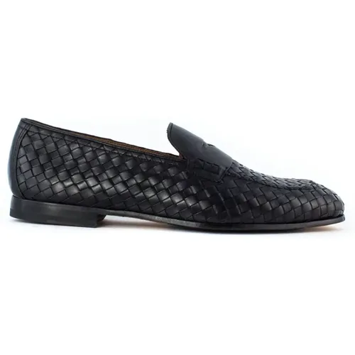 Schwarze Leder Penny Loafers - Doucal's - Modalova