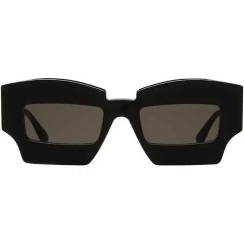 Luxuriöse schwarze Sonnenbrille für Frauen , Damen, Größe: 53 MM - Kuboraum - Modalova
