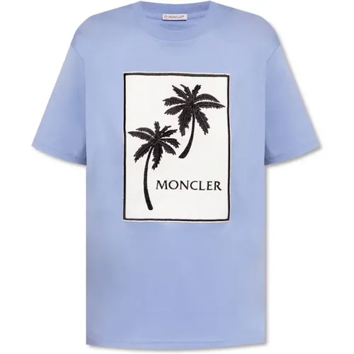 T-Shirt , Damen, Größe: S - Moncler - Modalova