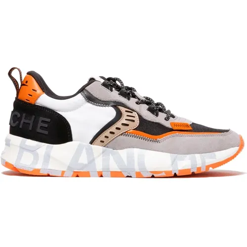 Herren Sneakers - Schwarz/Grau/Orange , Herren, Größe: 44 EU - Voile blanche - Modalova