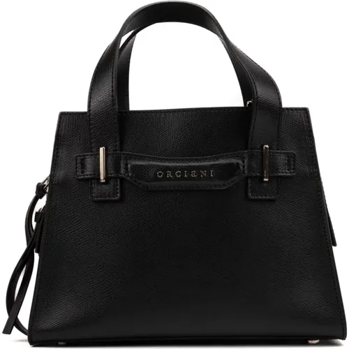 Leather Handbag with Zip Closure , female, Sizes: ONE SIZE - Orciani - Modalova