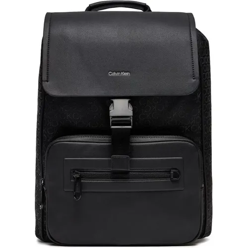 Elevated Flap Men's Backpack Spring/Summer Collection , male, Sizes: ONE SIZE - Calvin Klein - Modalova