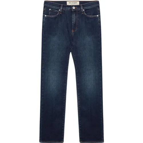 Dark Wash High Waist Slim Fit Jeans , female, Sizes: W25 - Roy Roger's - Modalova