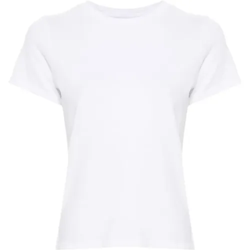 Weißes Baumwoll-Crew-Neck T-Shirt , Damen, Größe: L - Khaite - Modalova