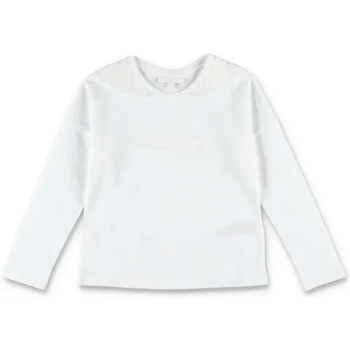 Blumen Besticktes T-Shirt Chloé - Chloé - Modalova