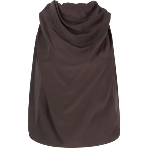 Draped Sleeveless Silk Top , female, Sizes: M, S - Lanvin - Modalova