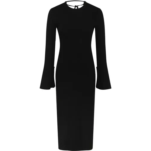 Flare Sleeve Knit Dress with Back Cutouts , female, Sizes: L, M, XL, XS, S - Bruuns Bazaar - Modalova