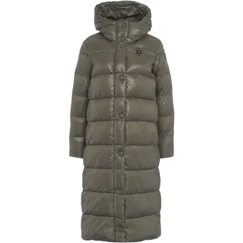 Quilted Eco Down Coat , female, Sizes: L, M - Blauer - Modalova