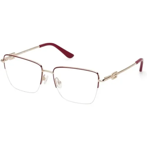 Bordeaux Stilvolle Brille , unisex, Größe: 55 MM - Guess - Modalova