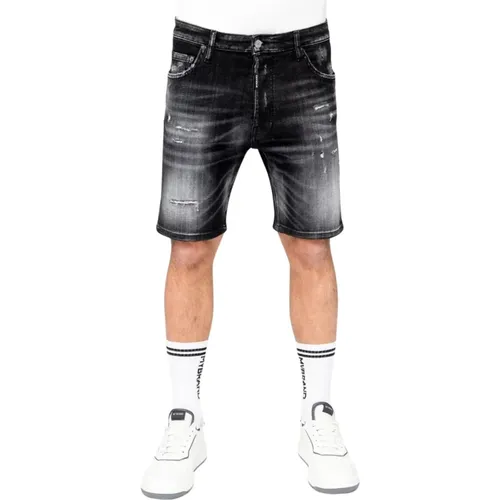 Distressed Denim Shorts , male, Sizes: W28, W30, W33 - My Brand - Modalova