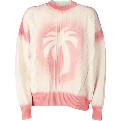 Sweater - Regular Fit - Cold Weather - Cotton 62% - Polyamide 38% , female, Sizes: S, M, XS - Palm Angels - Modalova