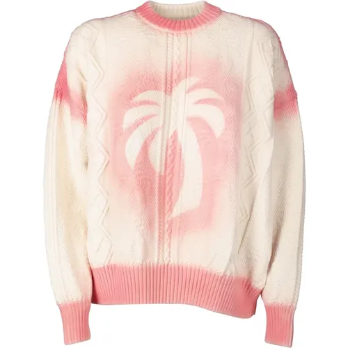 Sweater - Regular Fit - Cold Weather - Cotton 62% - Polyamide 38% , female, Sizes: S, XS - Palm Angels - Modalova