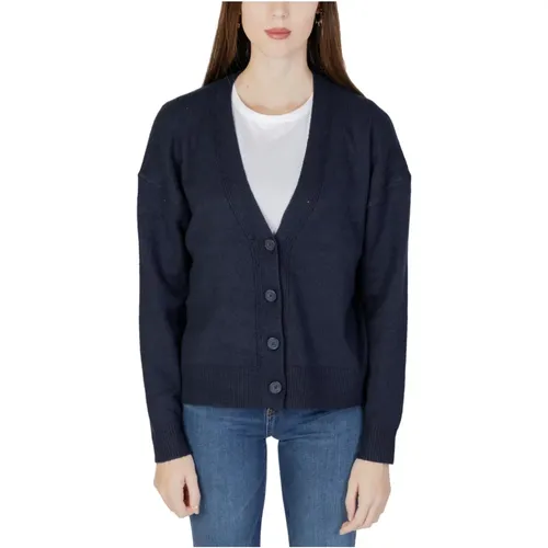 Blauer Geknöpfter Cardigan Herbst Winter , Damen, Größe: XS - Street One - Modalova