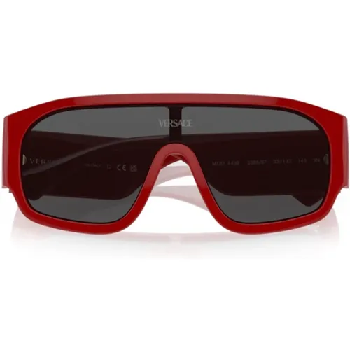 Retro Logo Oversized Sonnenbrille , Damen, Größe: 33 MM - Versace - Modalova