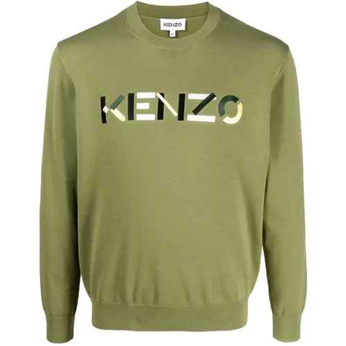 Logo Cotton Sweater for Men , male, Sizes: L - Kenzo - Modalova