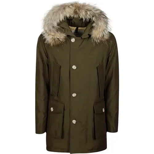 Detachable Fur Parka , male, Sizes: M, L, XL, S - Woolrich - Modalova