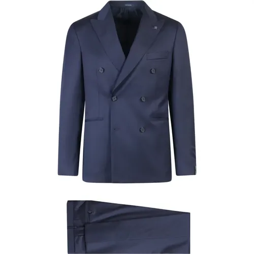 Suits,Blauer Zweireihiger Anzug - Tagliatore - Modalova