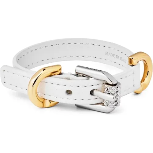Logo Leather Bracelet Ivory , female, Sizes: ONE SIZE - Givenchy - Modalova