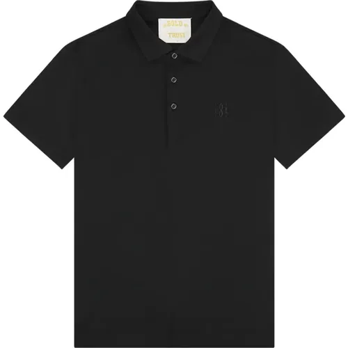 Schwarzes Polo Shirt , Herren, Größe: M - In Gold We Trust - Modalova