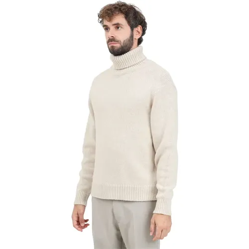 Beiger Rollkragenpullover , Herren, Größe: S - Selected Homme - Modalova