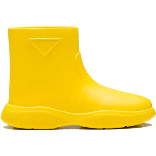 Stylish Logo Rubber Boots , female, Sizes: 3 UK, 5 UK, 6 UK - Prada - Modalova