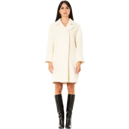 Long Alpaca Coat with Hidden Buttons , female, Sizes: S, XS, 2XS - Max Mara Studio - Modalova