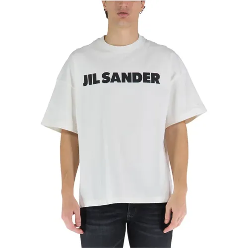 Herren T-Shirt aus Baumwolle mit lockerer Pform , Herren, Größe: M - Jil Sander - Modalova