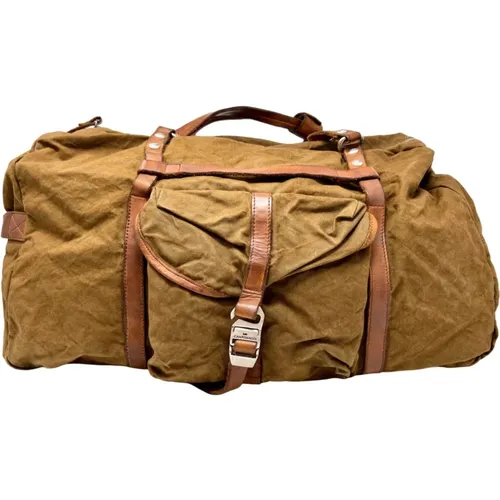 Canvas Weekender Bag, Reddish Brown , unisex, Sizes: ONE SIZE - Campomaggi - Modalova