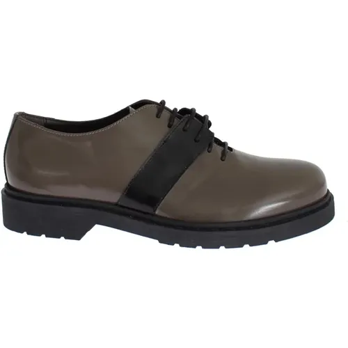 Graue Leder Oxford Schnürschuhe - Jeffrey Campbell - Modalova