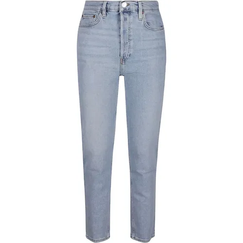 S High Rise Ankle Crop Jeans , female, Sizes: W28, W29, W26 - Re/Done - Modalova