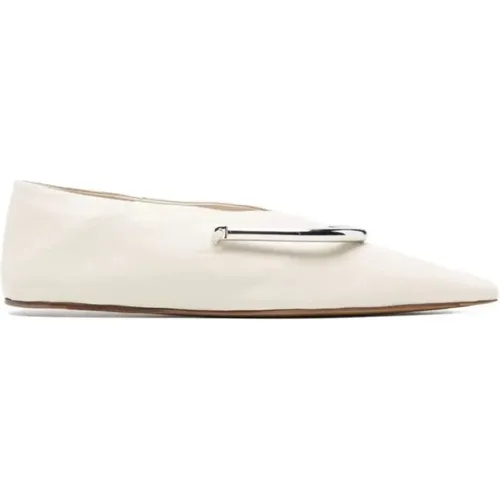 Grey Closed Ballerina Flats , female, Sizes: 3 UK - Jil Sander - Modalova