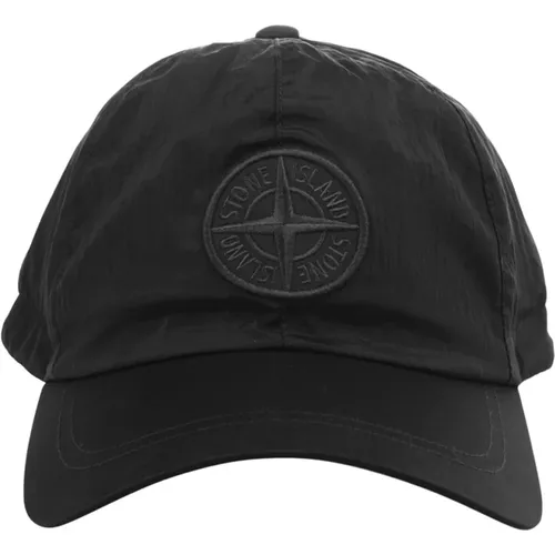 Schwarze Iridescent Baseball Cap , Herren, Größe: L - Stone Island - Modalova