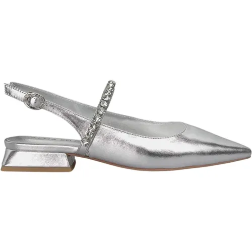 Flacher Slingback-Schuh mit Kristallen , Damen, Größe: 39 EU - Alma en Pena - Modalova
