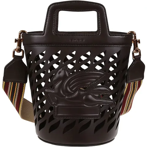 Lasered Leather Bucket Bag , female, Sizes: ONE SIZE - ETRO - Modalova