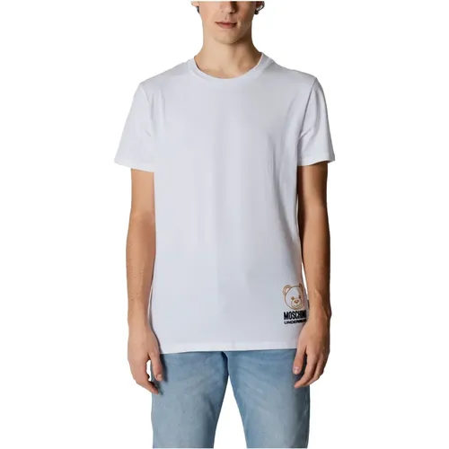 Baumwoll Herren T-Shirt und Polo , Herren, Größe: M - Moschino - Modalova