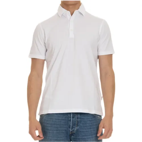 Weißes Baumwoll-Jersey-Poloshirt , Herren, Größe: 3XL - Aspesi - Modalova