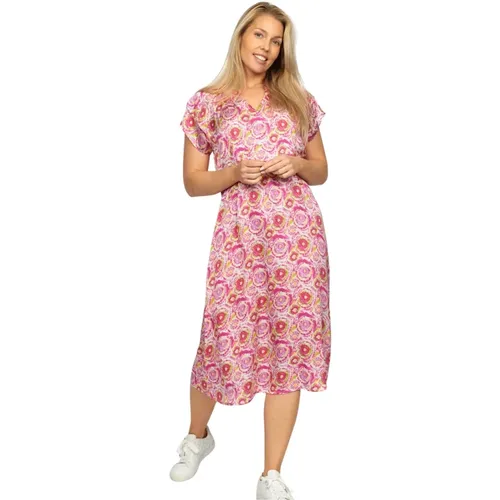 Rosa Kleid Sif.Hs24 , Damen, Größe: 2XL - 2-Biz - Modalova