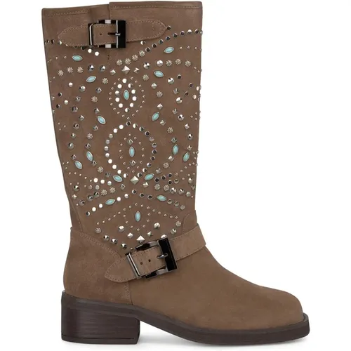 Studded buckle boot , female, Sizes: 9 UK, 7 UK, 6 UK, 4 UK, 3 UK, 5 UK - Alma en Pena - Modalova