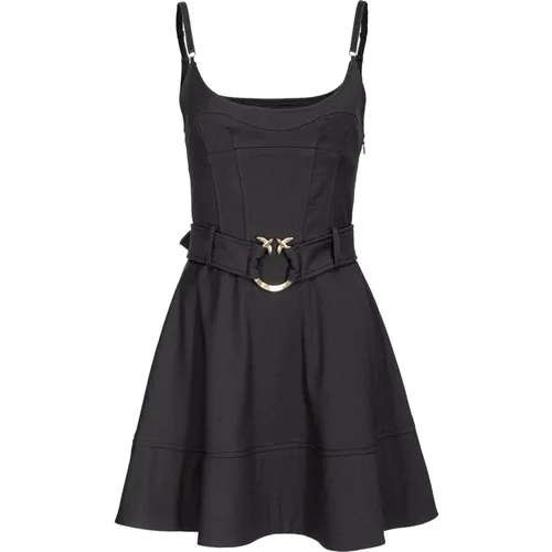 Sleeveless Mini Dress with Piercing Belt , female, Sizes: S - pinko - Modalova